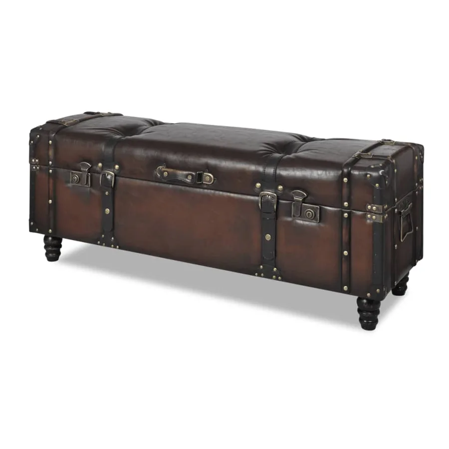 Ensemble de bancs de rangement 3 pcs Marron - 6