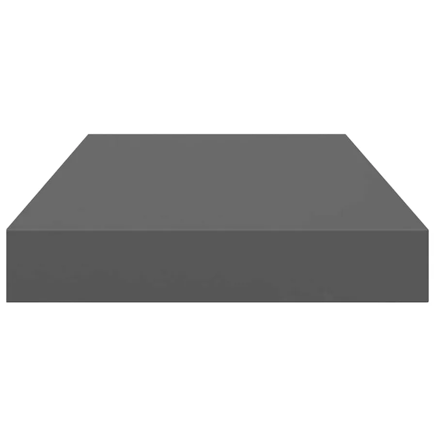 Étagère murale flottante Gris brillant 40x23,5x3,8 cm MDF - 7