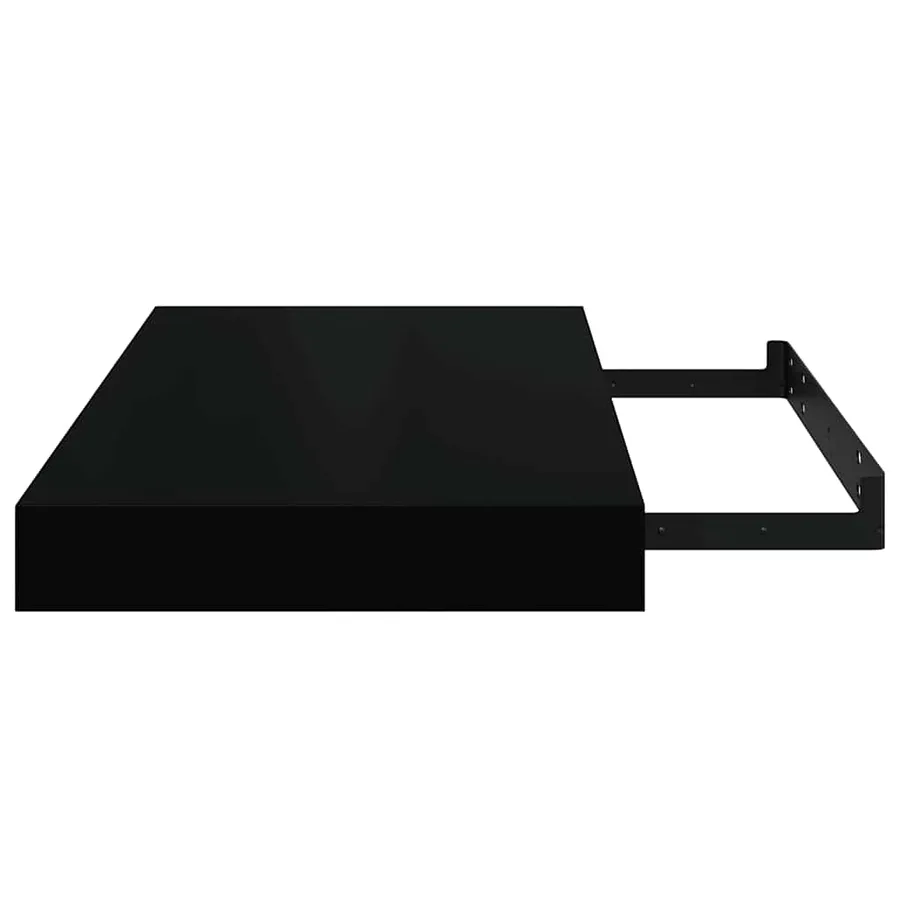 Étagère murale flottante 4 pcs Noir brillant 40x23,5x3,8 cm MDF - 11
