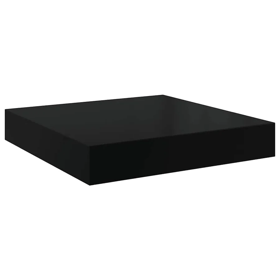 Étagère murale flottante 4 pcs Noir brillant 40x23,5x3,8 cm MDF - 7