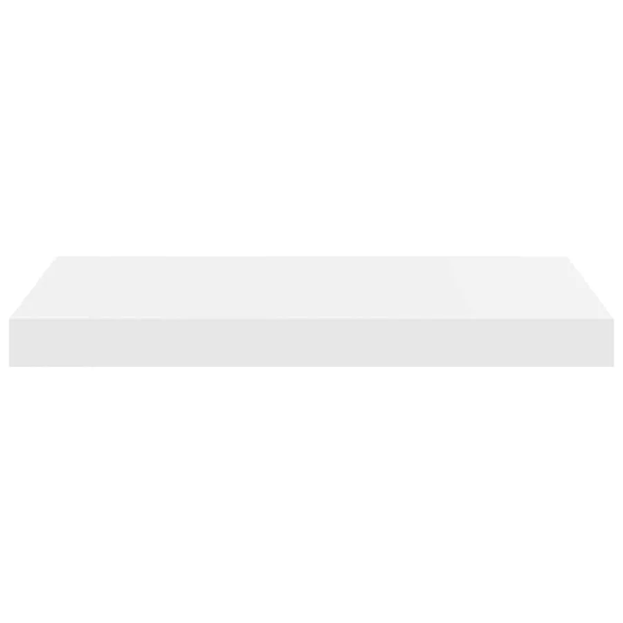 Étagère murale flottante 2 pcs Blanc brillant 50x23,5x3,8 cm MDF - 7