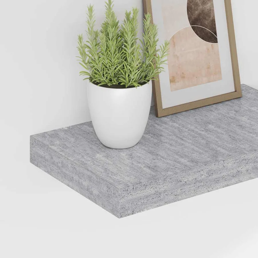Étagères murales flottantes 2 pcs gris béton 40x23x3,8 cm MDF - 4