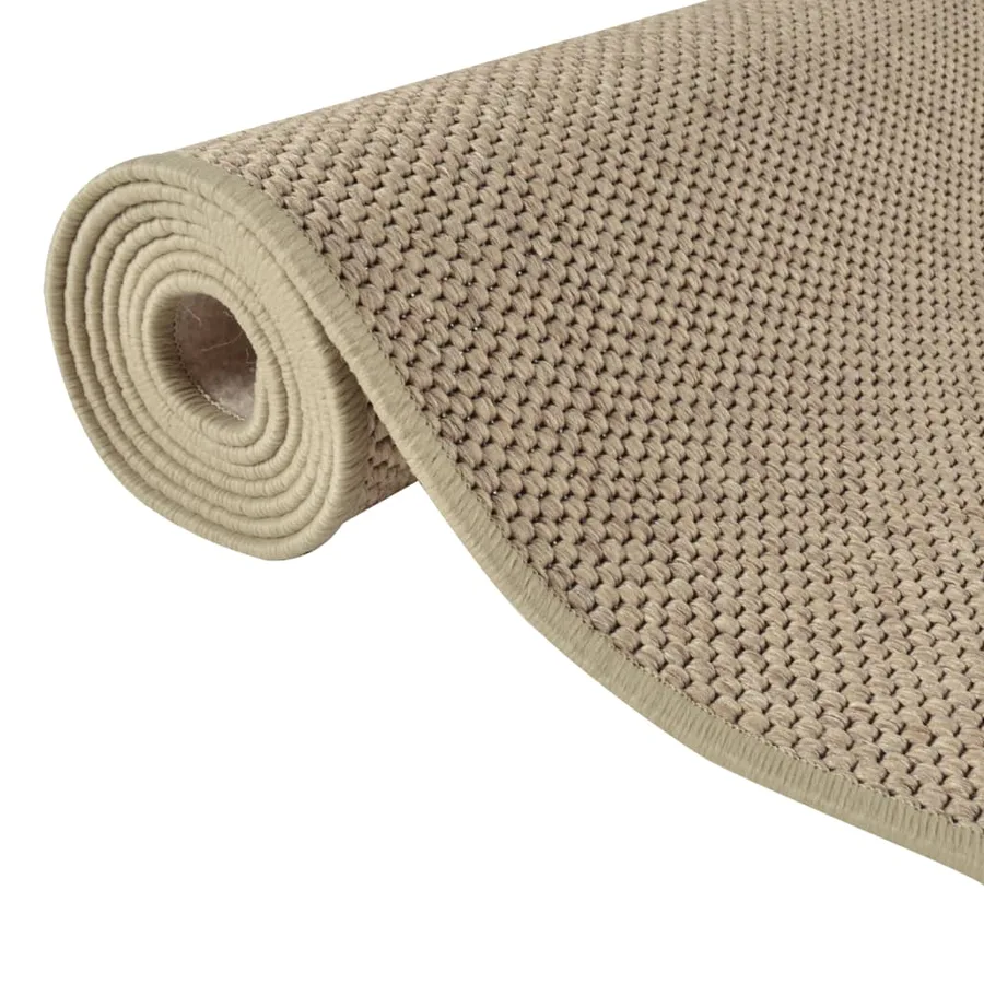Tapis de couloir aspect sisal sable 80x300 cm - 5