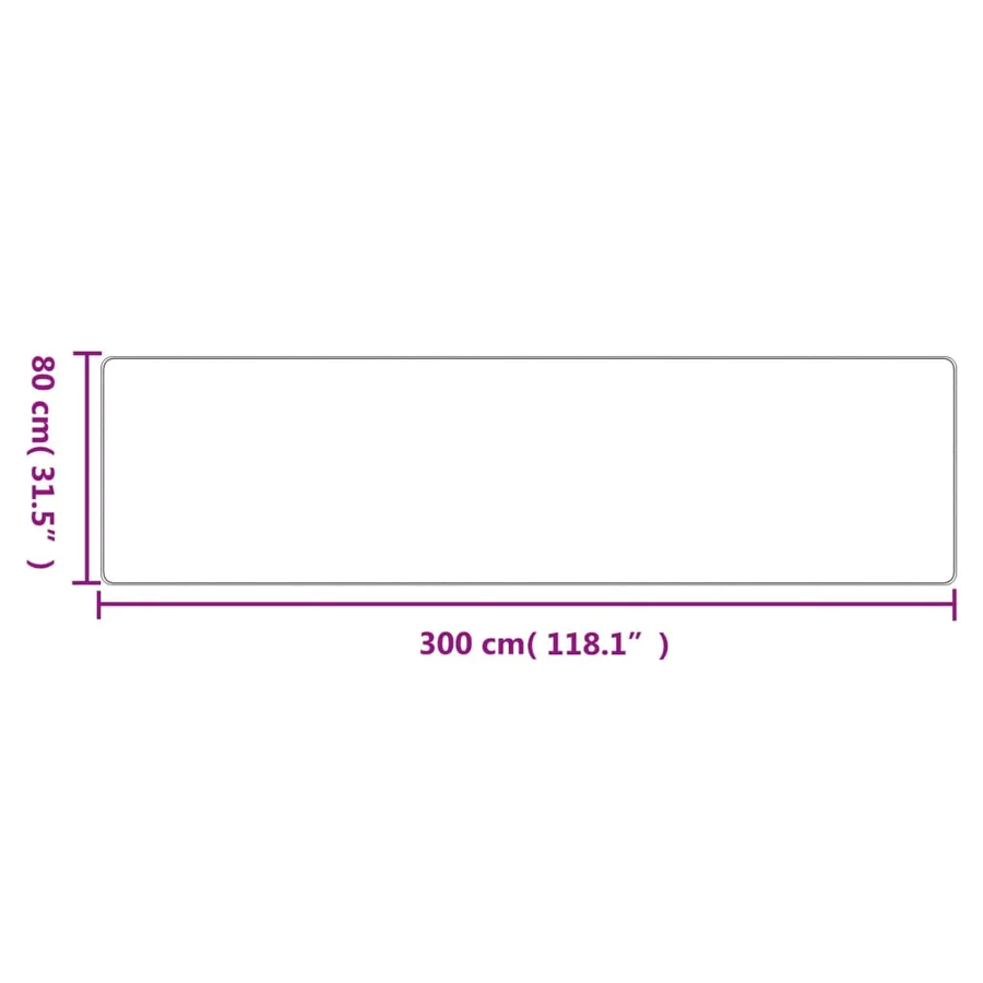 Tapis de couloir aspect sisal sable 80x300 cm - 6
