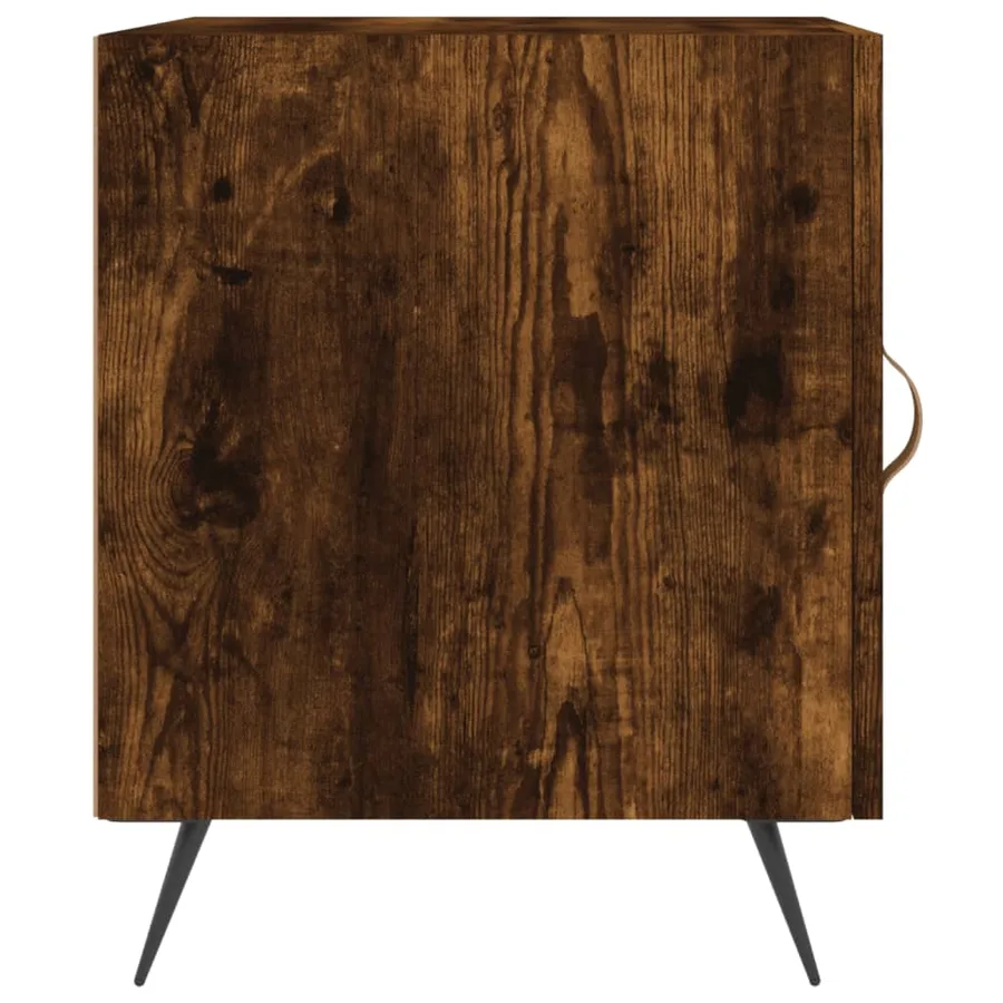 Tables de chevet 2 pcs chêne fumé 40x40x50 cm bois d'ingénierie - 7
