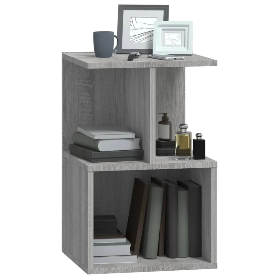 Table de chevet Sonoma gris 35x35x55 cm Bois d'ingénierie - 6