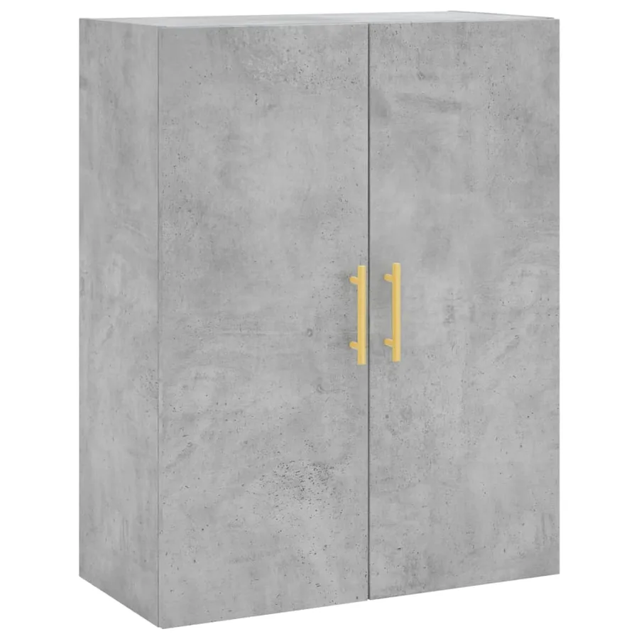 Buffet haut Gris béton 69,5x34x180 cm Bois d'ingénierie - 5