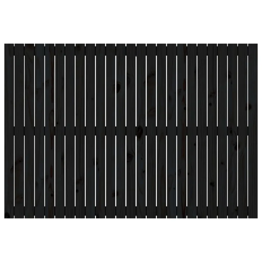 Tête de lit murale Noir 159,5x3x110 cm Bois massif de pin - 4