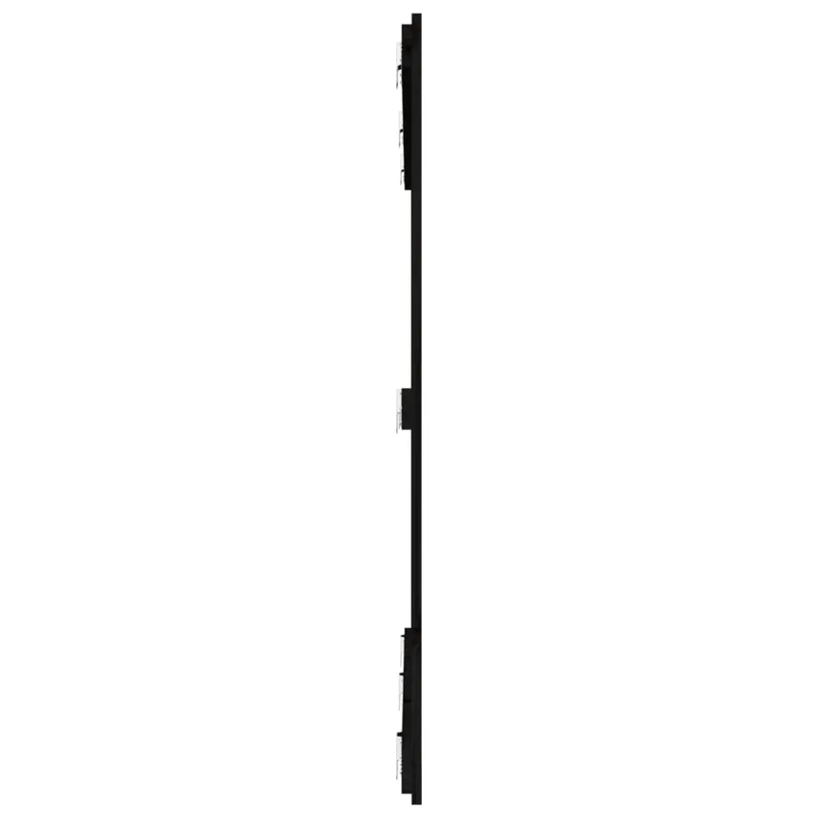 Tête de lit murale Noir 159,5x3x110 cm Bois massif de pin - 5