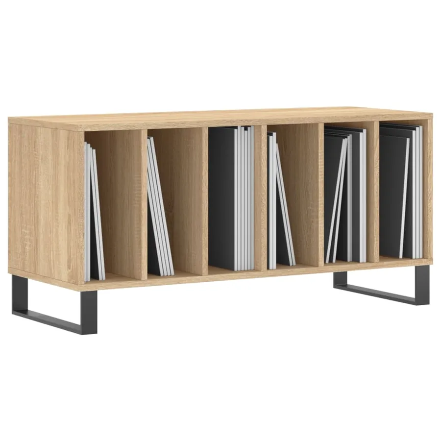 Armoire à disques chêne sonoma 100x38x48 cm bois d'ingénierie - 3
