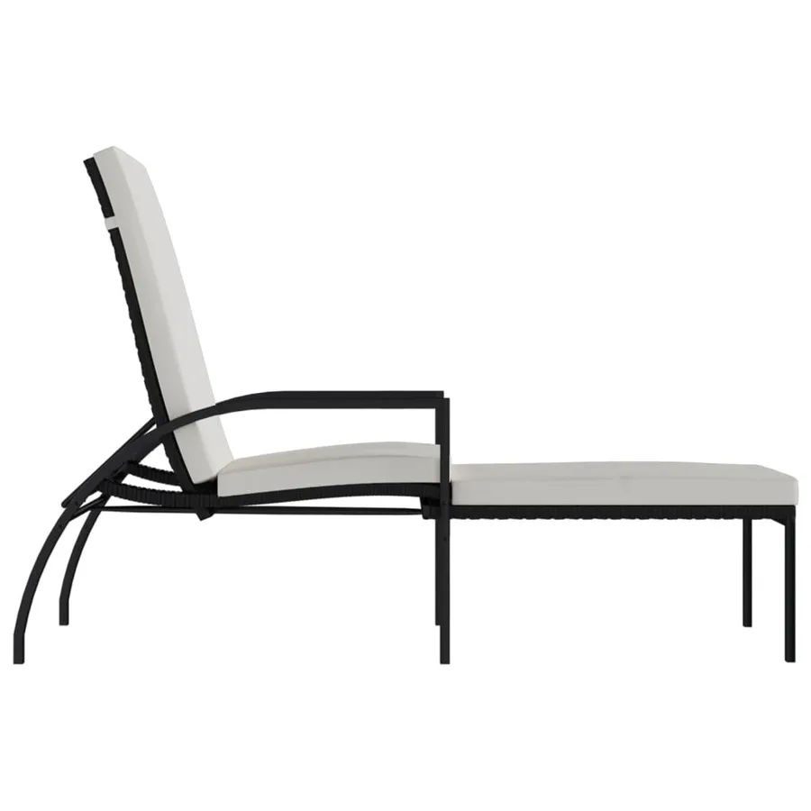 Chaises longues avec repose-pied 2 pcs Résine tressée Gris - 22