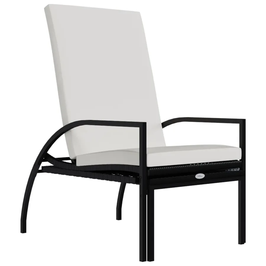 Chaises longues avec repose-pied 2 pcs Résine tressée Gris - 25