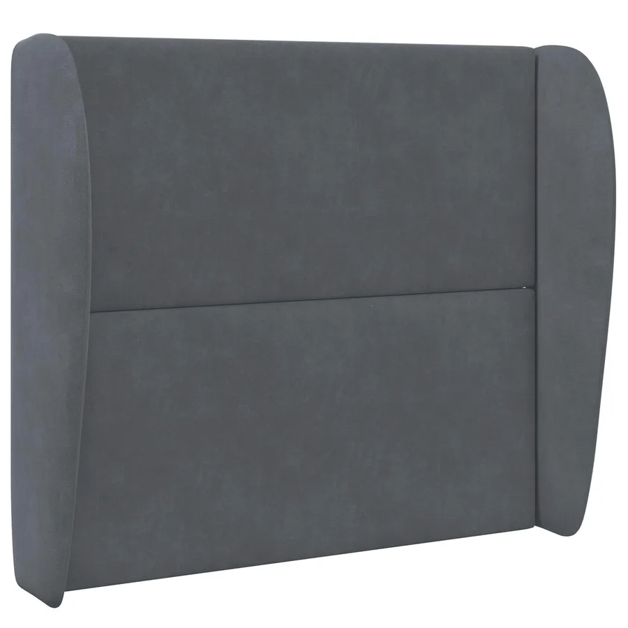 Oreille de tête de lit Gris Foncé 80 x 23 x 6 cm Velours - 3