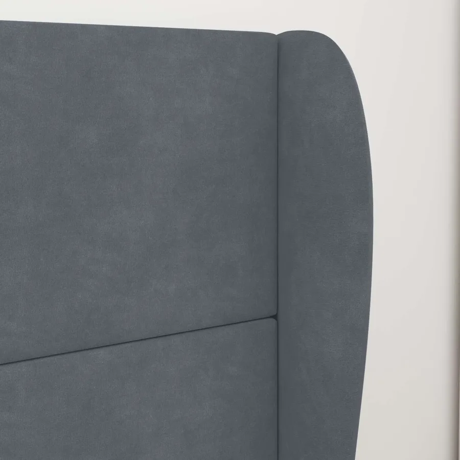 Oreille de tête de lit Gris Foncé 80 x 23 x 6 cm Velours - 4