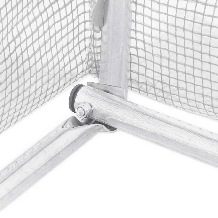 Serre avec cadre en acier blanc 48 m² 24x2x2 m - 11