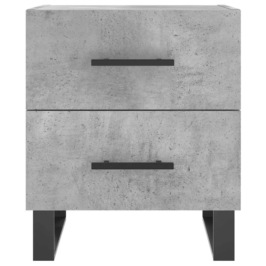 Tables de chevet 2pcs gris béton 40x35x47,5cm bois d’ingénierie - 6