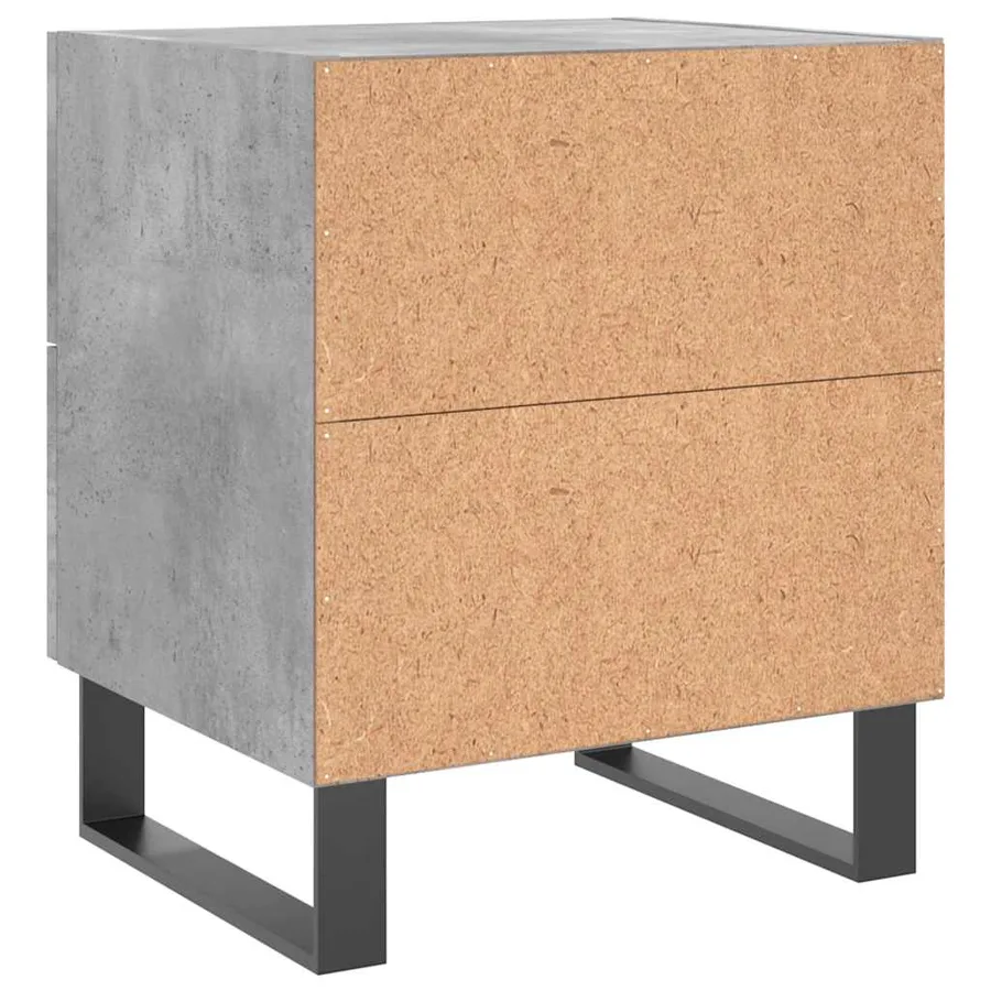 Tables de chevet 2pcs gris béton 40x35x47,5cm bois d’ingénierie - 9