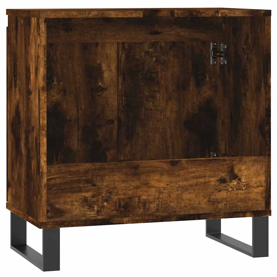 Armoire de bain chêne fumé 58x33x60 cm bois d'ingénierie - 7