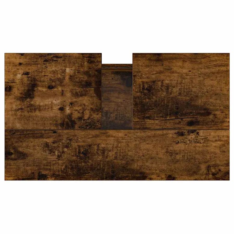 Armoire de bain chêne fumé 58x33x60 cm bois d'ingénierie - 8