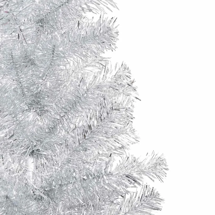 Arbre de Noël artificiel pré-éclairé/boules argenté 150 cm PET - 2