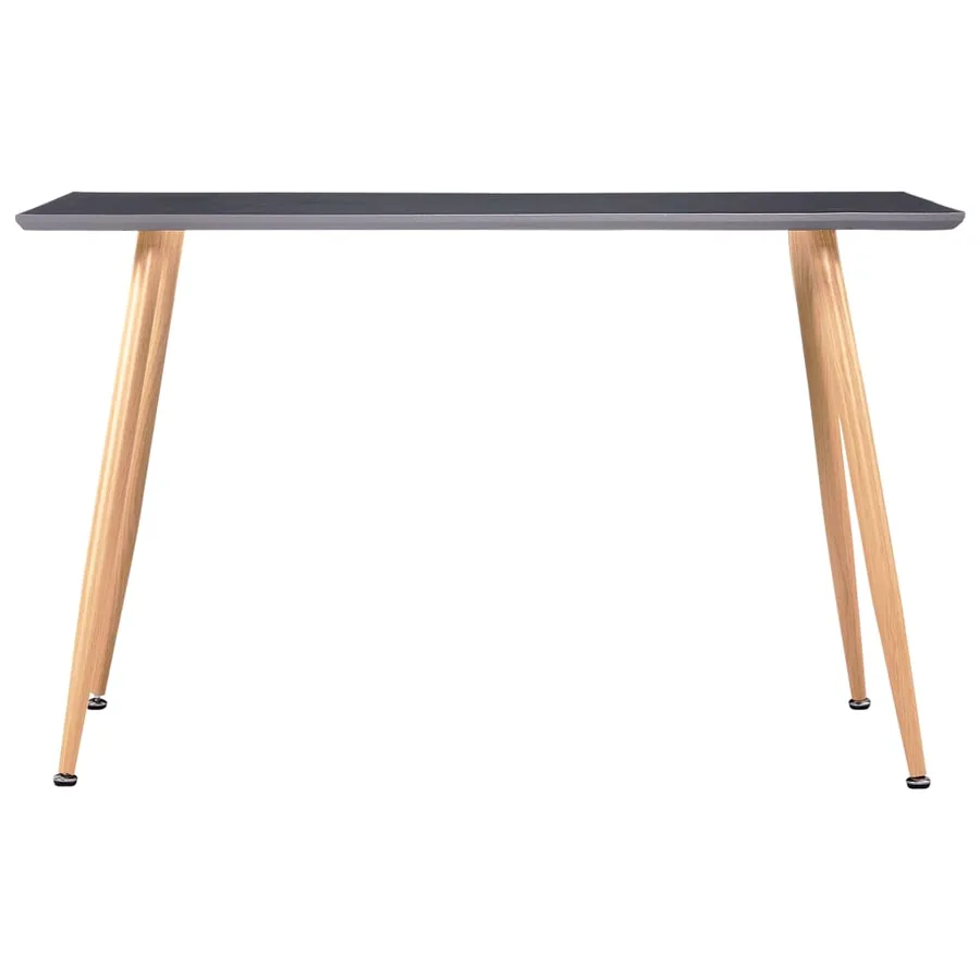 Table de salle à manger Gris et chêne 120x60x74 cm MDF - 2
