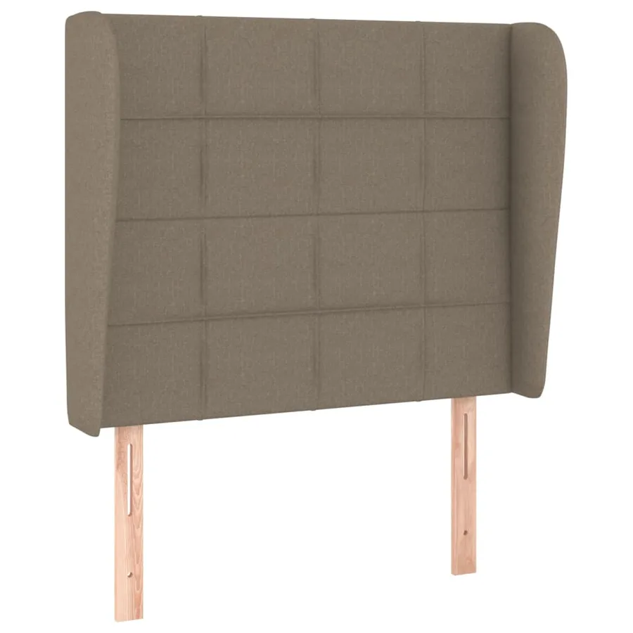 Tête de lit avec oreilles Taupe 103x23x118/128 cm Tissu - 2