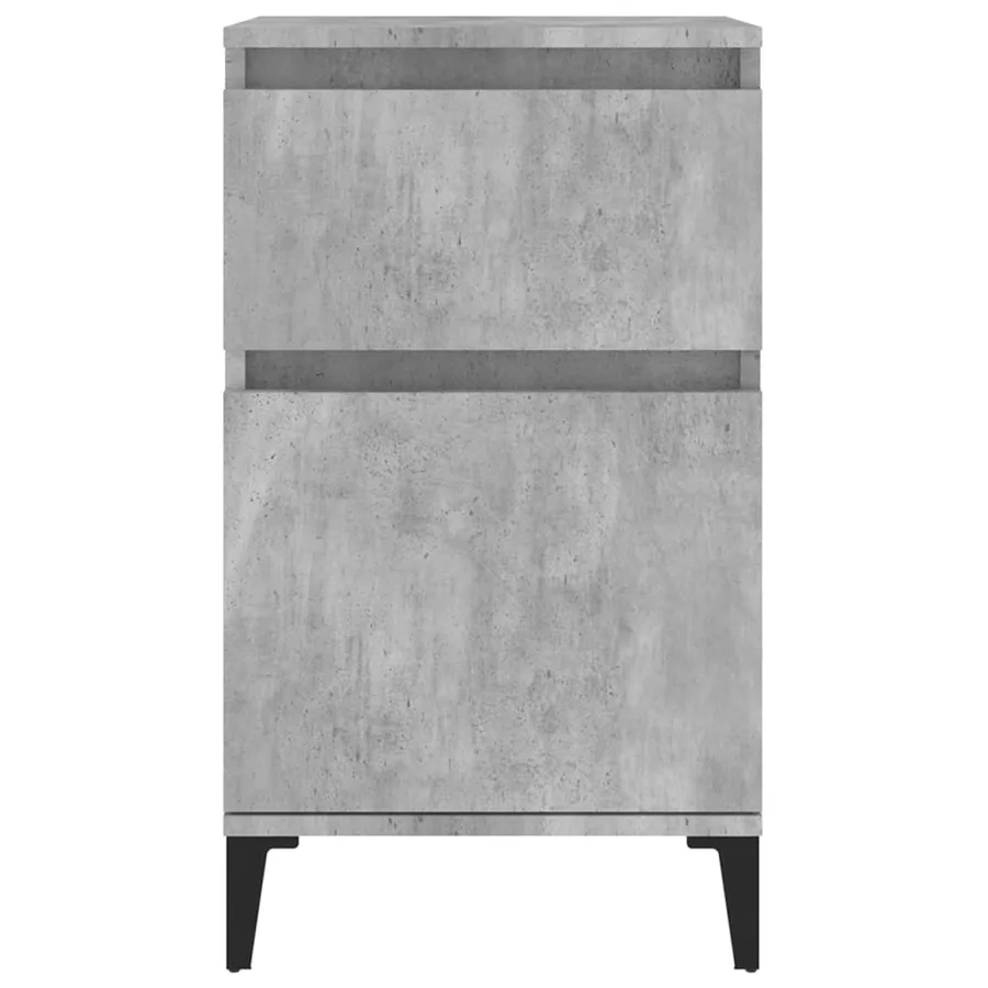 Tables de chevet 2 pcs gris béton 40x35x70 cm - 6