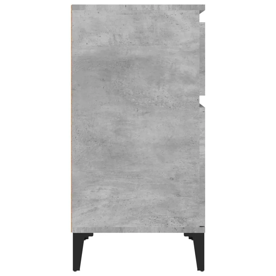 Tables de chevet 2 pcs gris béton 40x35x70 cm - 7
