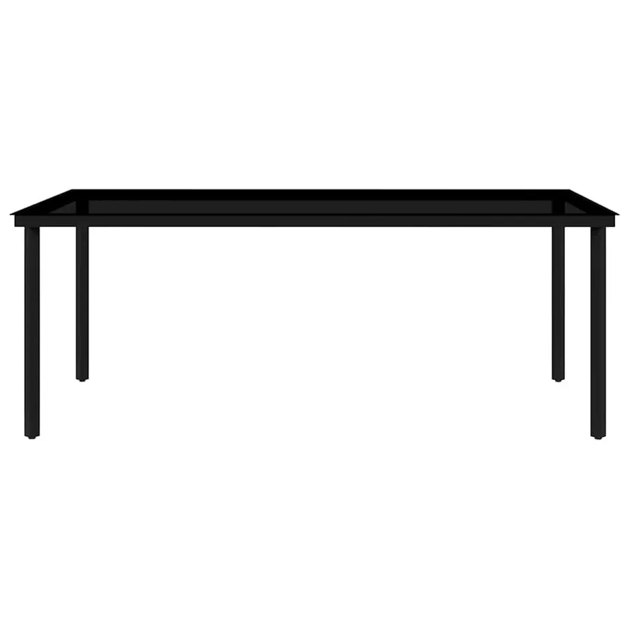 Ensemble à manger de jardin 9 pcs Noir - 11