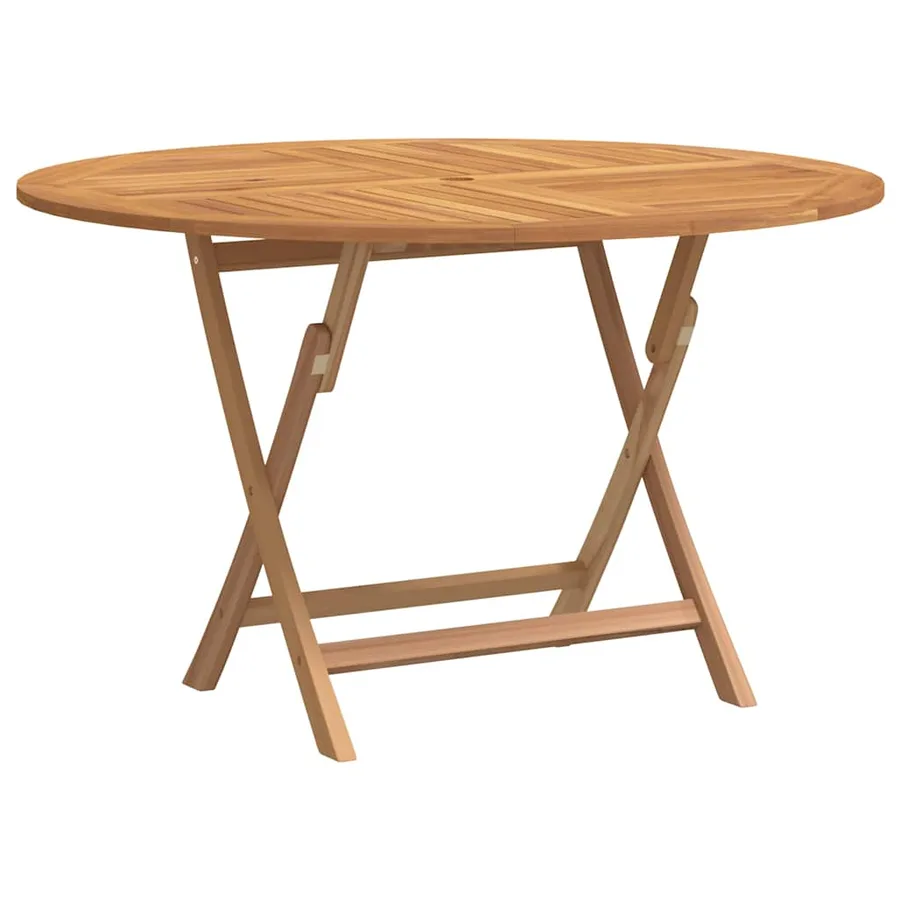 Table pliable de jardin Ø 110x75 cm bois massif de teck - 2