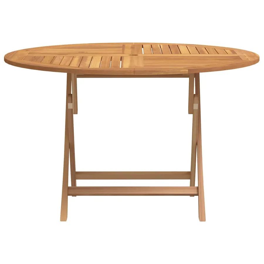 Table pliable de jardin Ø 110x75 cm bois massif de teck - 3
