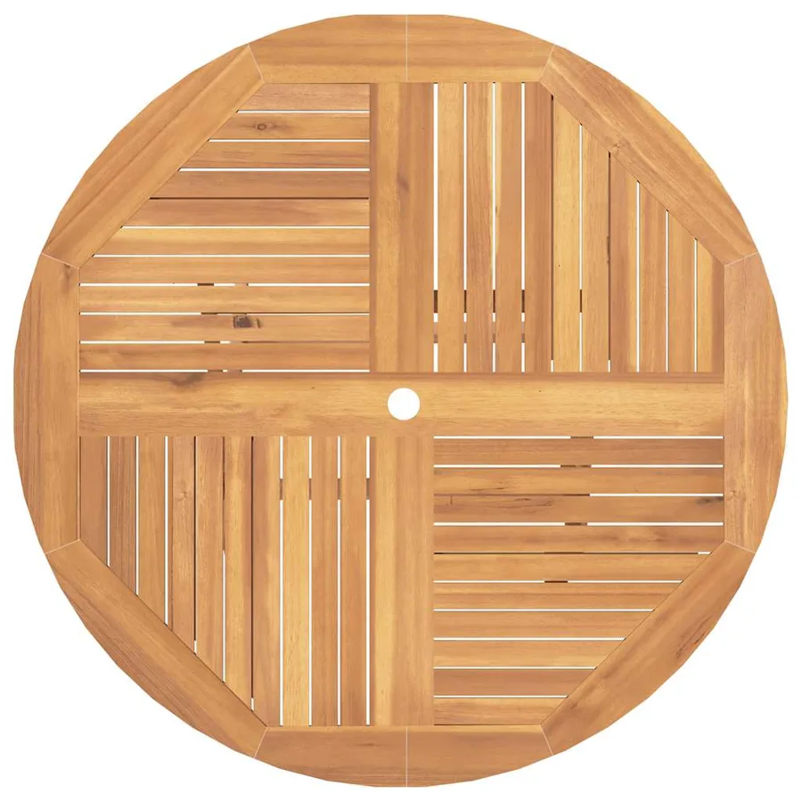 Table pliable de jardin Ø 110x75 cm bois massif de teck - 6