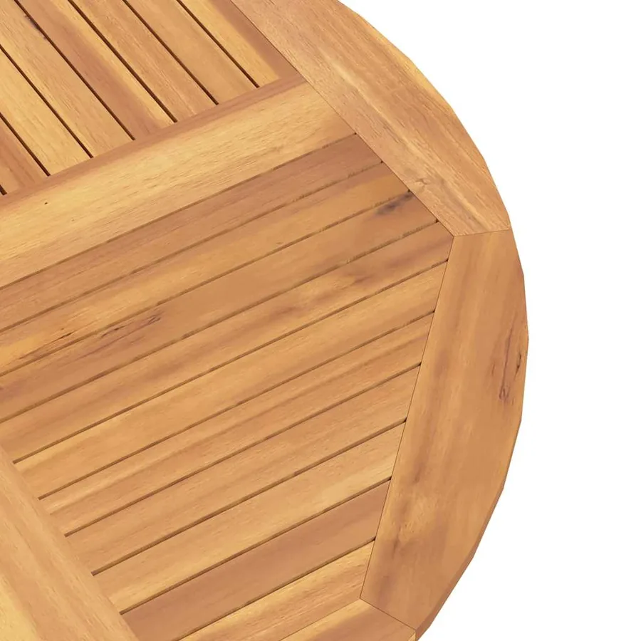 Table pliable de jardin Ø 110x75 cm bois massif de teck - 7