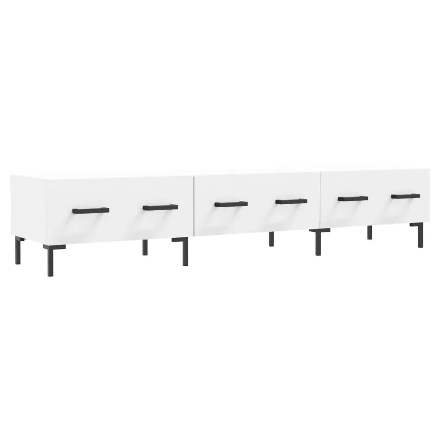 Meuble TV blanc 150x36x30 cm bois d'ingénierie - 2