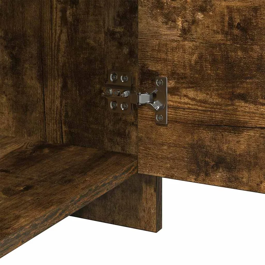 Tables de chevet 2 pcs chêne fumé 45x34x44,5 cm bois ingénierie - 12