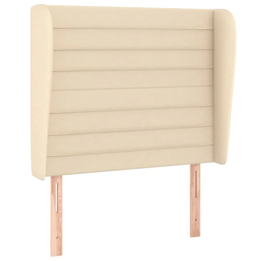 Tête de lit avec oreilles Crème 83x23x118/128 cm Tissu - 2