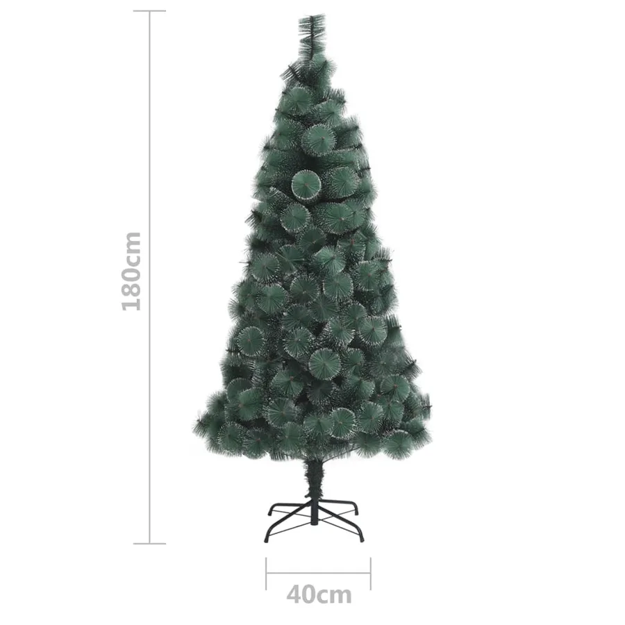 Sapin de Noël artificiel avec support Vert 180 cm PET - 7