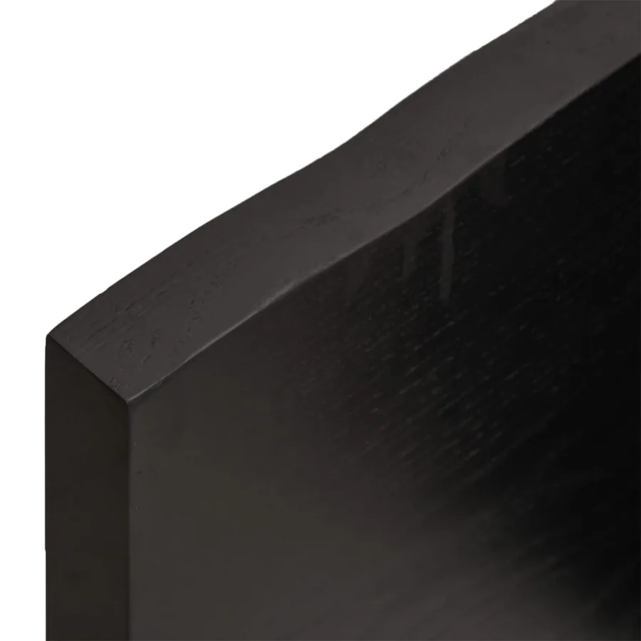Étagère murale marron foncé 60x10x4 cm bois chêne massif traité - 6