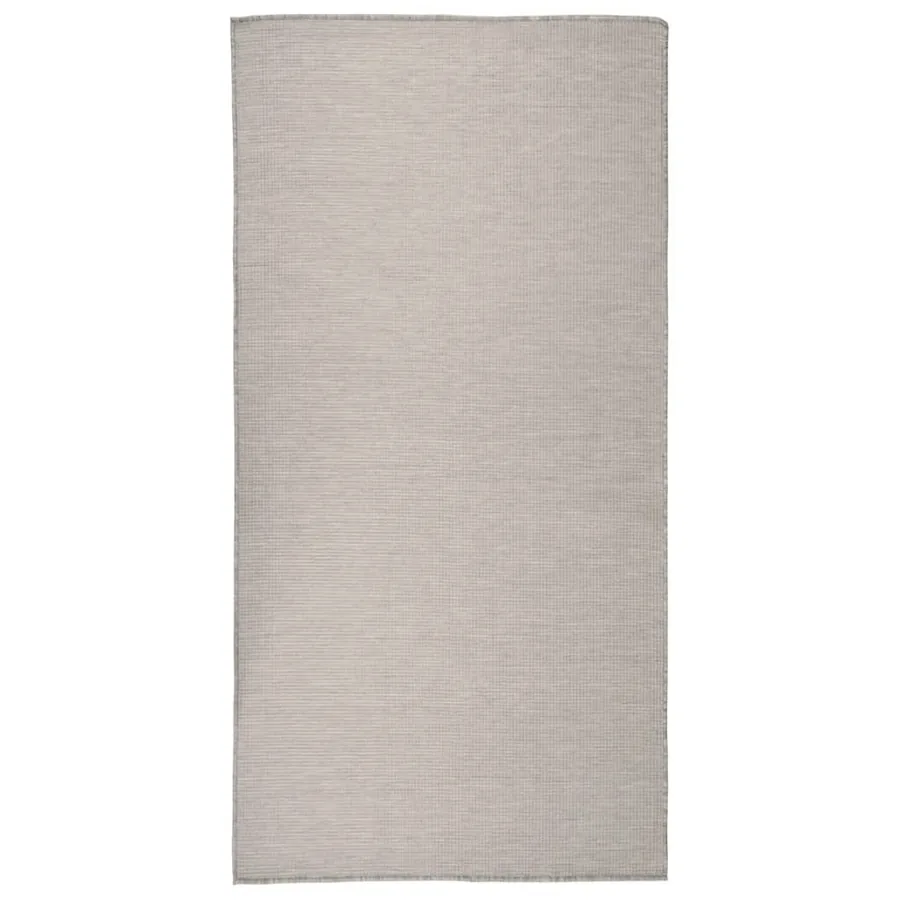 Tapis à tissage plat d'extérieur 100x200 cm gris clair