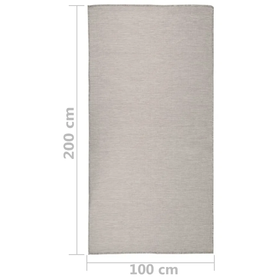 Tapis à tissage plat d'extérieur 100x200 cm gris clair - 6