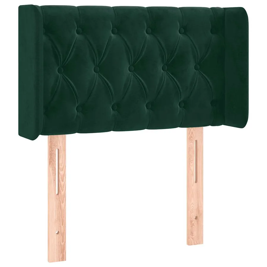 Tête de lit à LED Vert foncé 83x16x78/88 cm Velours - 3