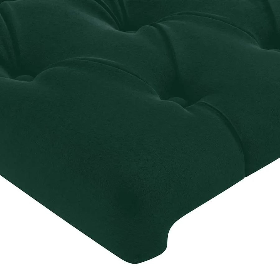 Tête de lit à LED Vert foncé 83x16x78/88 cm Velours - 5