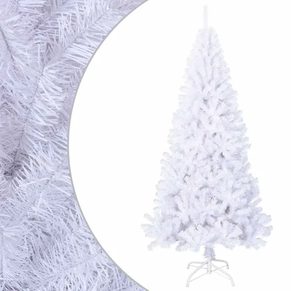Arbre de Noël artificiel avec branches épaisses blanc 180cm PVC
