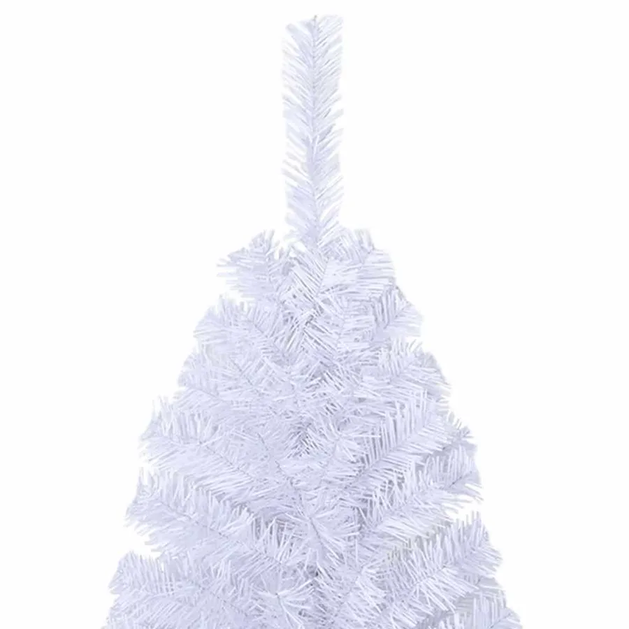 Arbre de Noël artificiel avec branches épaisses blanc 180cm PVC - 4