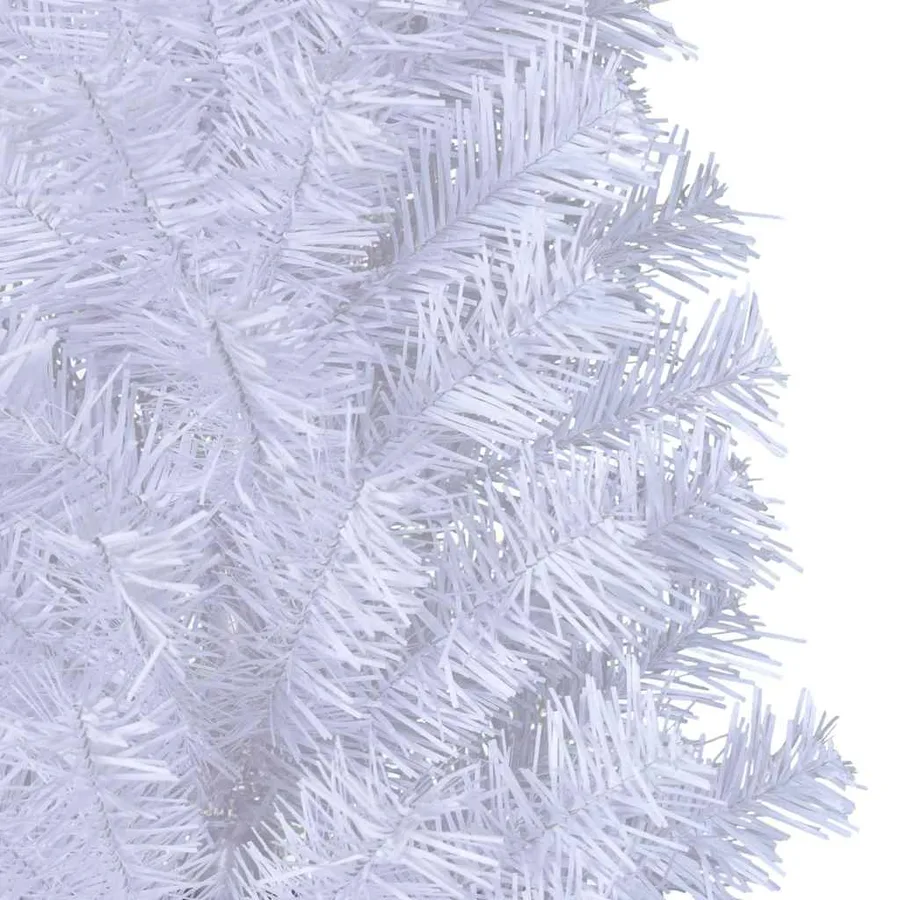 Arbre de Noël artificiel avec branches épaisses blanc 180cm PVC - 5