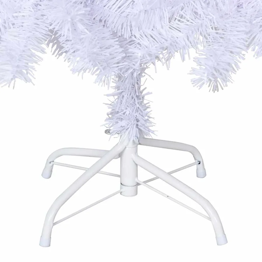 Arbre de Noël artificiel avec branches épaisses blanc 180cm PVC - 6