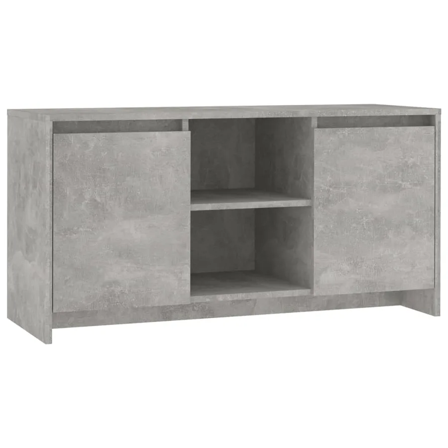 Meuble TV Gris béton 102x37,5x52,5 cm Bois d'ingénierie - 2