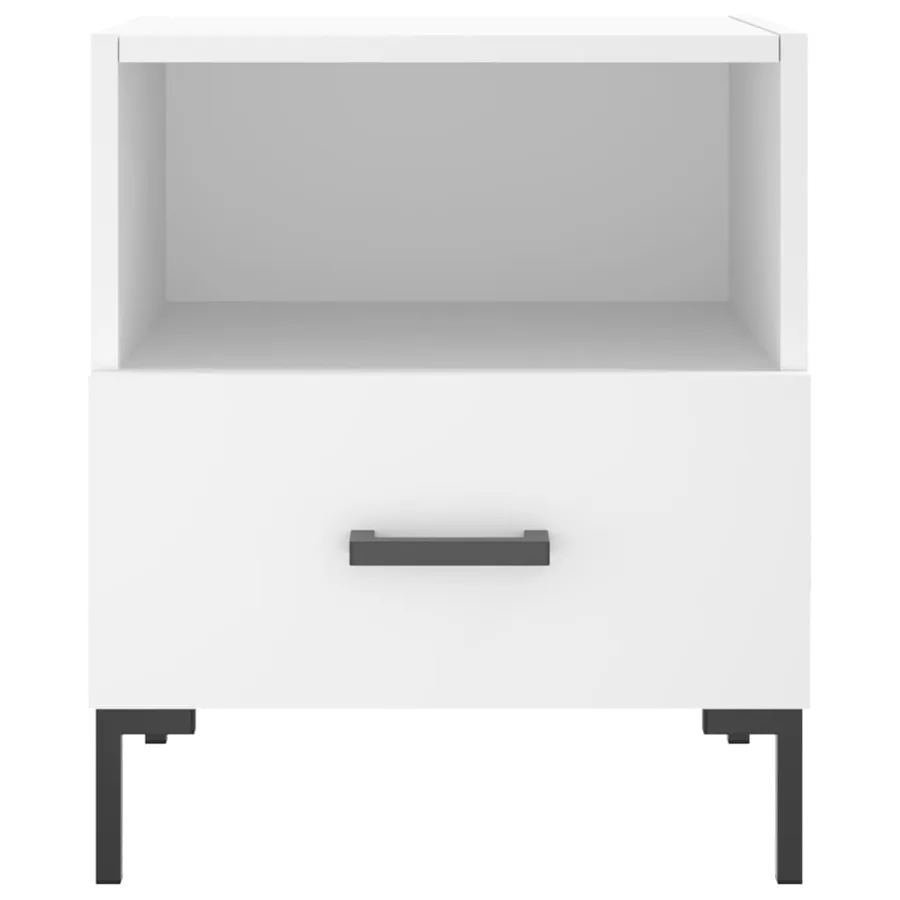 Tables de chevet 2 pcs blanc 40x35x47,5 cm bois d’ingénierie - 7