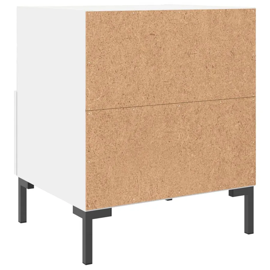 Tables de chevet 2 pcs blanc 40x35x47,5 cm bois d’ingénierie - 9