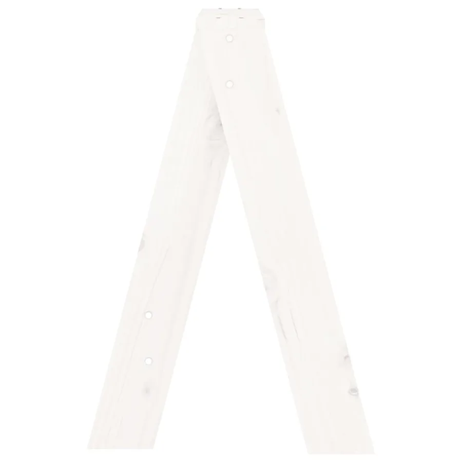 Tabourets lot de 2 blanc 40x40x60 cm bois massif de pin - 7